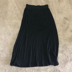 Long flowy black skirt